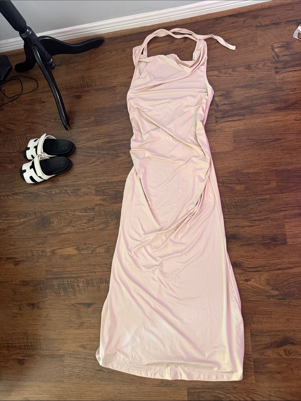 Sleeveless Halter Maxi Dress - Light Crème 17.2.B.1